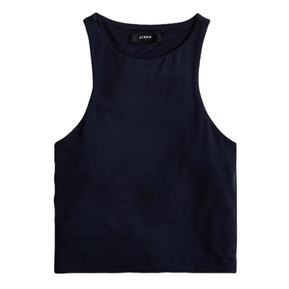 J. Crew Formknit Cutaway High Neck Tank - Picture 1 of 12